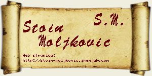 Stoin Moljković vizit kartica